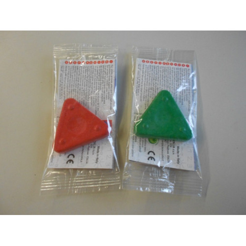440 magic wax triangles waskrijtjes groen en rood