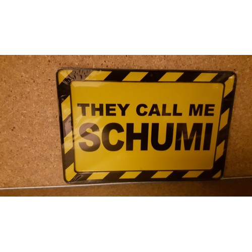 Tekst Bord  17 x 12 cm : The call me Shumi 1 stuks