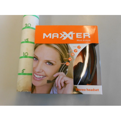 maxxter koptelefoon zwart/wit