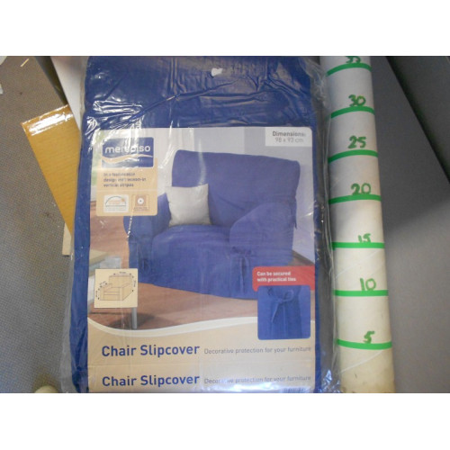 2 blauwe stoel, fauteuil hoezen