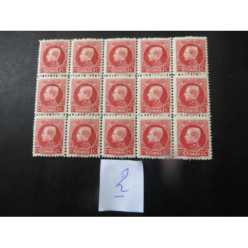 Belgische postzegel vel 15 zegels ongestempeld