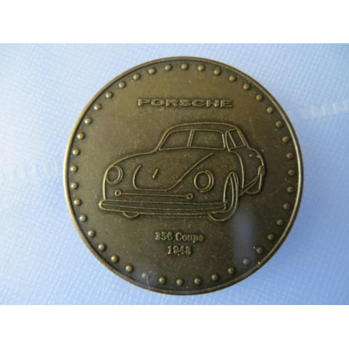 Medaille Porsch 356 coupe, 60 jaar Porsch