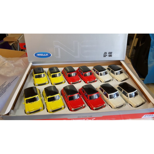 Modelauto Mini Cooper display a 12 stuks