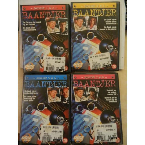 4 X Baantjer DVD Dossier 1 T/M 8