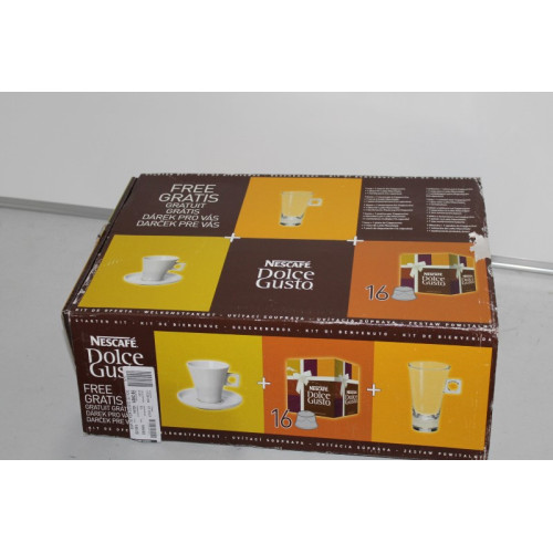 Nescafe Dolce Gusto doos bevat o.a kop en schotel
