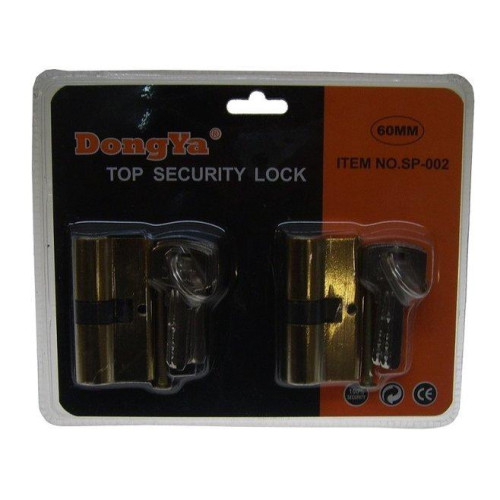 2x Security lock cilinder deur slot 60mm met 5 sleutels per slot