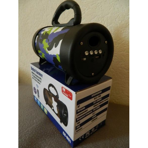 Army USB Speaker Bluetooth-afstandsbediening-fm radio-usb stick-sd kaart-mp 3/4-accu oplaadbaar
