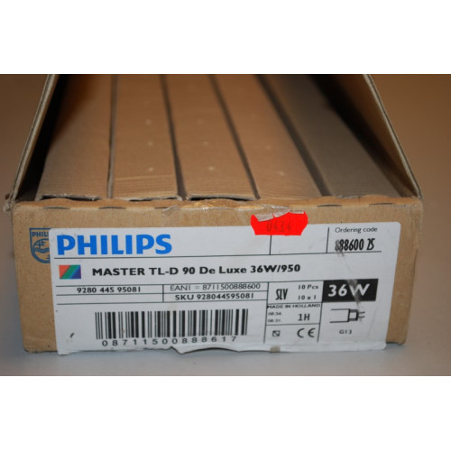 10 stuks Phillips TL lampen 36 Watt, 120 cm