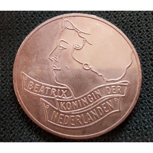 Oude zilveren munt van 50 gulden