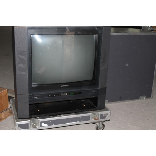 GRUNDIG tv  in flightcase 114x67x135cm LxBxH met speakers 
