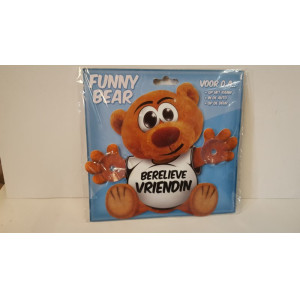 Funny Bear Tekst  - BERE LIEVE VRIENDIN  1 stuks