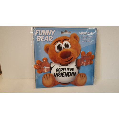 Funny Bear Tekst  - BERE LIEVE VRIENDIN  1 stuks
