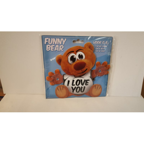 Funny Bear Tekst  - I LOVE YOU   2 stuks