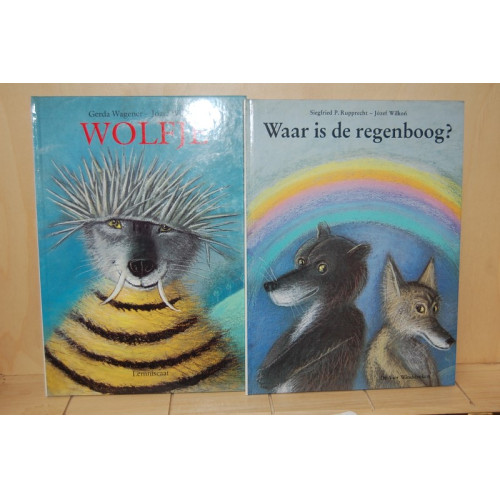 2 x Kinderboeken : Wolfje en Waar is de regenboog ?