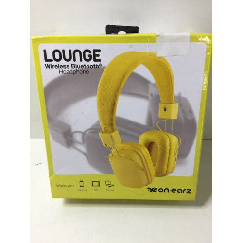 Wireless bluetooth headphone, merk Lounge, kleur geel.