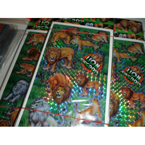 96x Laserstickers Lion Kingdom in display