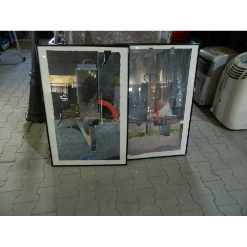 Robert offord schilderijen abstract 2 stuks 2x 95x63cm