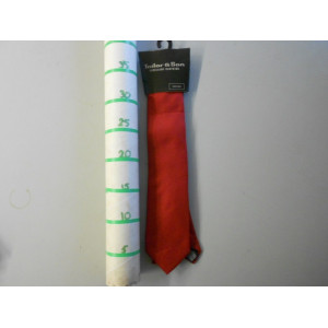 tailor and son 100% zijden stropdas rood, wvp 14,50