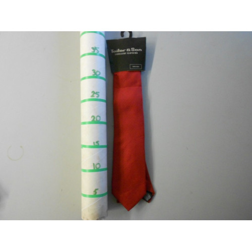 tailor and son 100% zijden stropdas rood, wvp 14,50