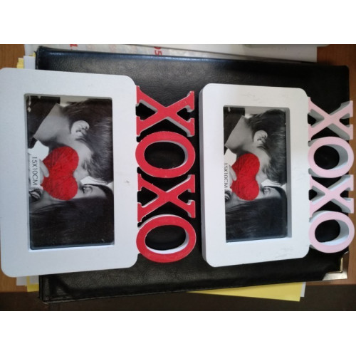 Love lijst met XOXO set van 2 stuks 1x rood 1x rosé  2 set 