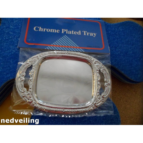 30x chrome plated tray 13x8,5cm 