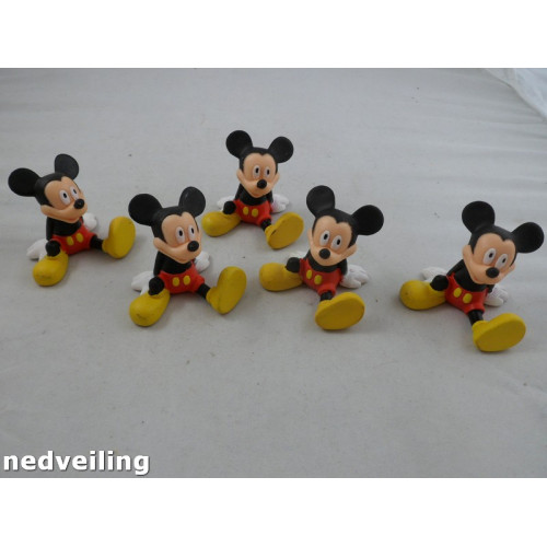 5x Mickey mouse popje zittend 