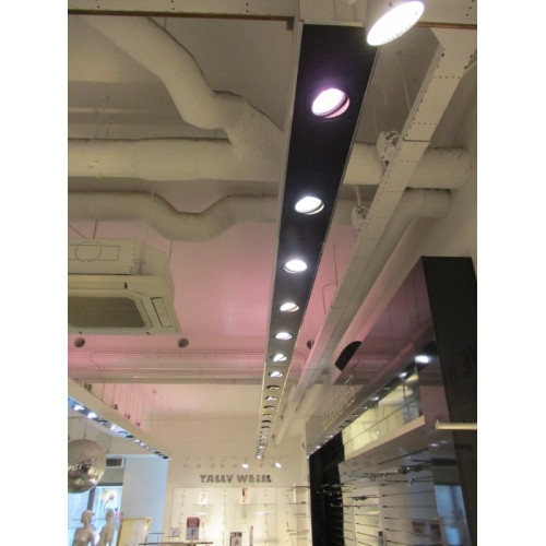 Lange lampenrail REGENT systeem koppelbaar 12 meter 6 delig