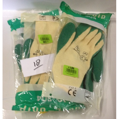 bulgrip werkhandschoen latex groen retour uit verkoop 3 paar