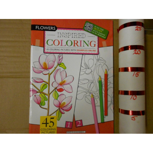 1 volwassen kleurboek flowers, met online voorbeelden