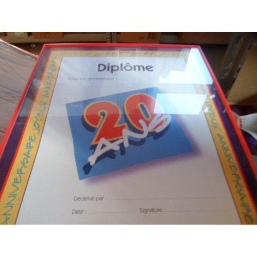 6x diploma 20 jaar in lijst ( franstalig)