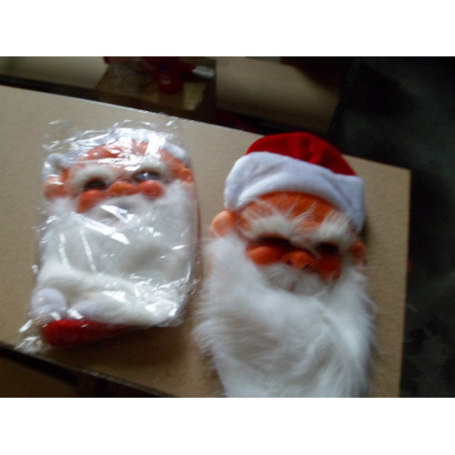 2x Kerstman masker 