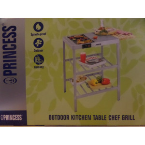 princess outdoor kitchen table chef grill