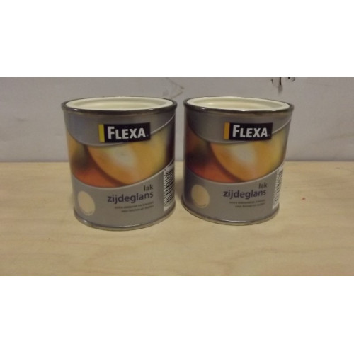 FLEXA zijdeglanslak, zacht terra 1062, 0,25 liter, 2 blikjes