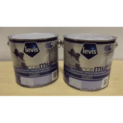 LEVIS acrylaat muurverf, satin, Lavendelblauw 6420, 2 blikken a 2,5L