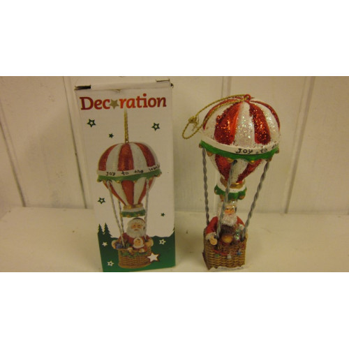 Kerstman in luchtballon , 2 stuks