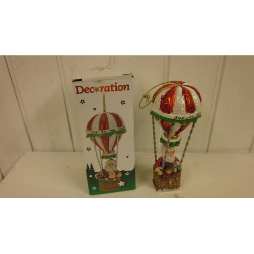 Kerstman in luchtballon , 3 stuks