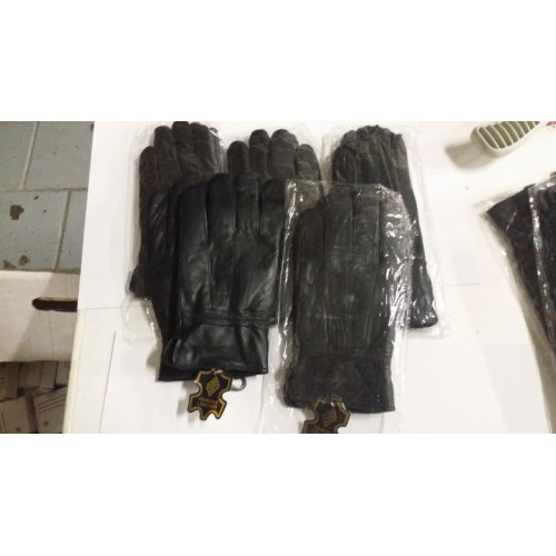 Handschoenen zwart genuine leder div kleuren en maten 5 paar
