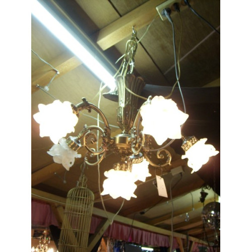 Bronzen luster hanglamp