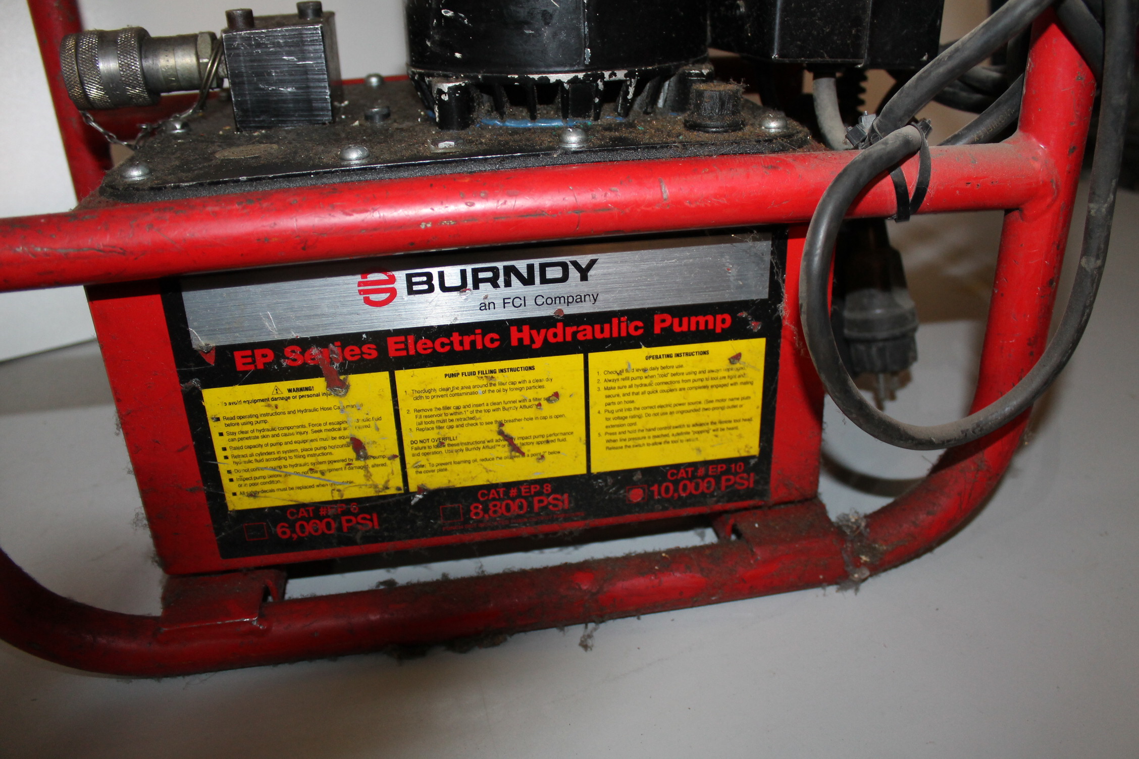 BURNDY Electric hydraulic pump Cat II EP 10 10.000 PSI (Kavel nr