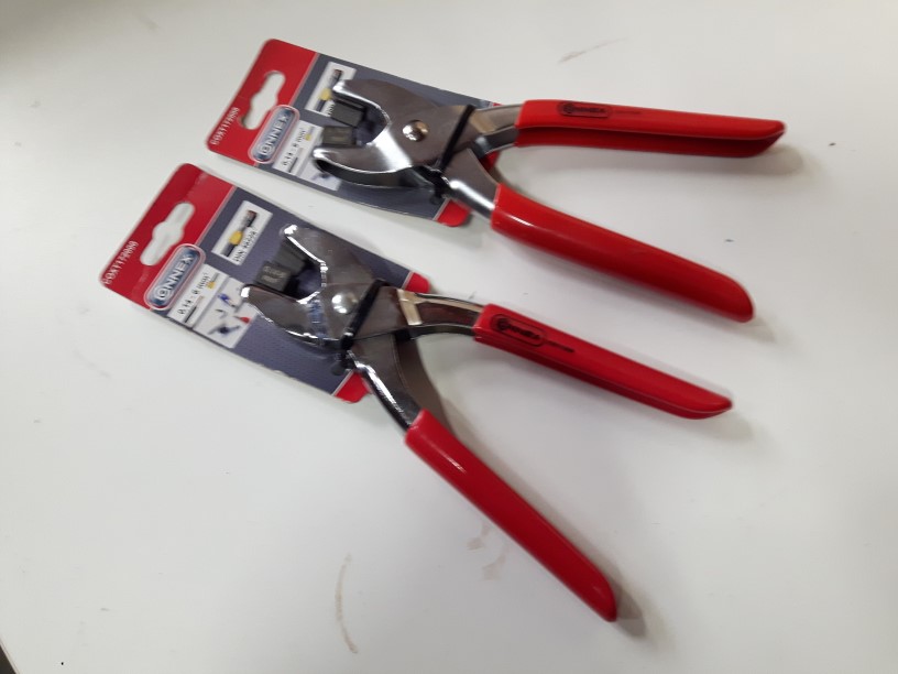 Platte tang, leren randverstelling, persinstelling, platte tang, handgereedschap voor portemonnees, handtassen, tassen