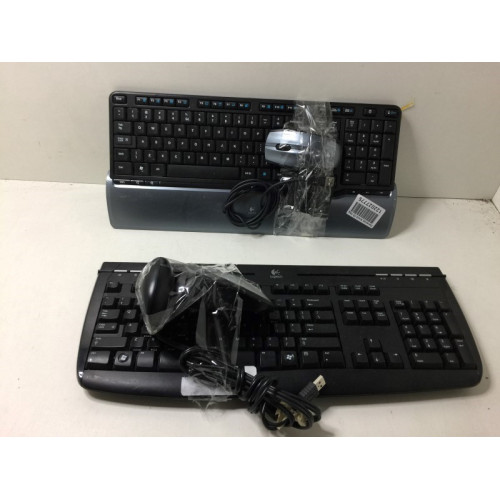 2x toetsenbord, merk Logitech, kleur zwart, type MK300.