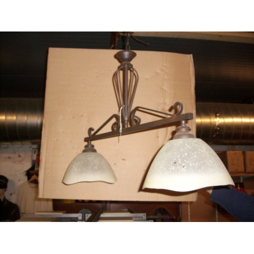 Hanglamp uit metaal 76 cm 2 lichtpunten