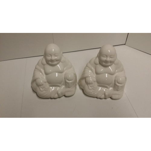 boeddha zittend wit  1 stuks