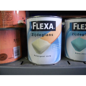 Flexa Zijdeglans, 4 blikken a 750 ml, Kleur Botergeel 3070