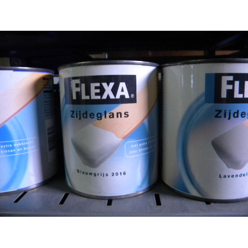 Flexa Zijdeglans, 2 blikken a 750 ml, Kleur Blauwgrijs 2016