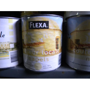 Flexa Hoogglans, 5 blikken a750 ml, Kleur Geel 4071