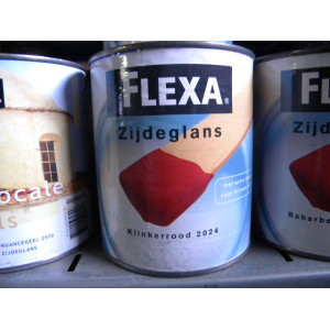 Flexa Zijdeglans, 5 blikken a 750 ml, Kleur Klinkerrood 2024