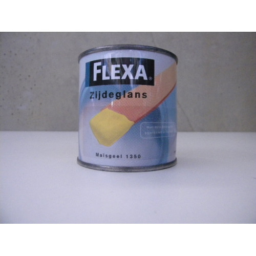 Flexa Zijdeglans, 7 blikken a 250 ml, Kleur Maisgeel 1350