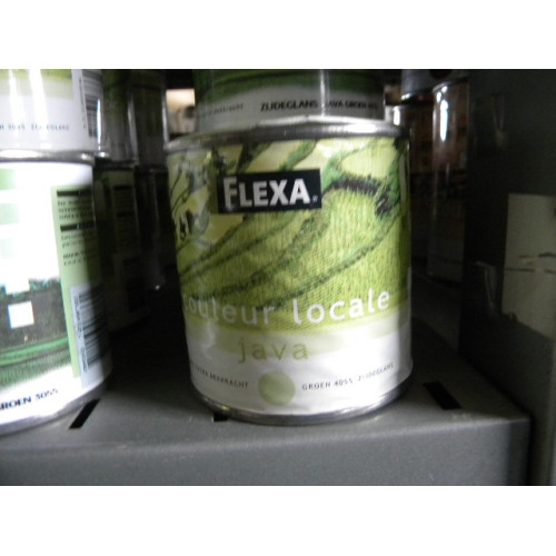 Flexa zijdeglans, 4 blikken a 250ml, kleur javagroen 4055