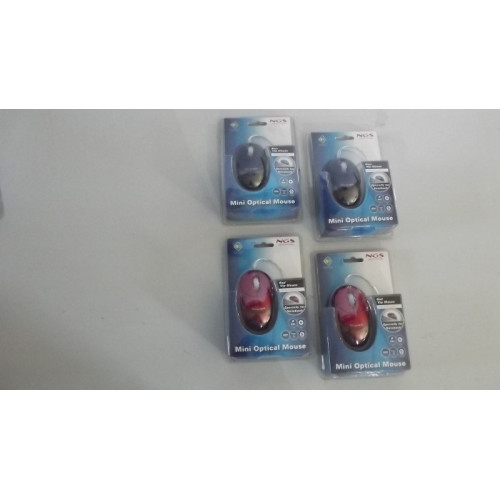 Mini Optical Mouse, 4 stuks
